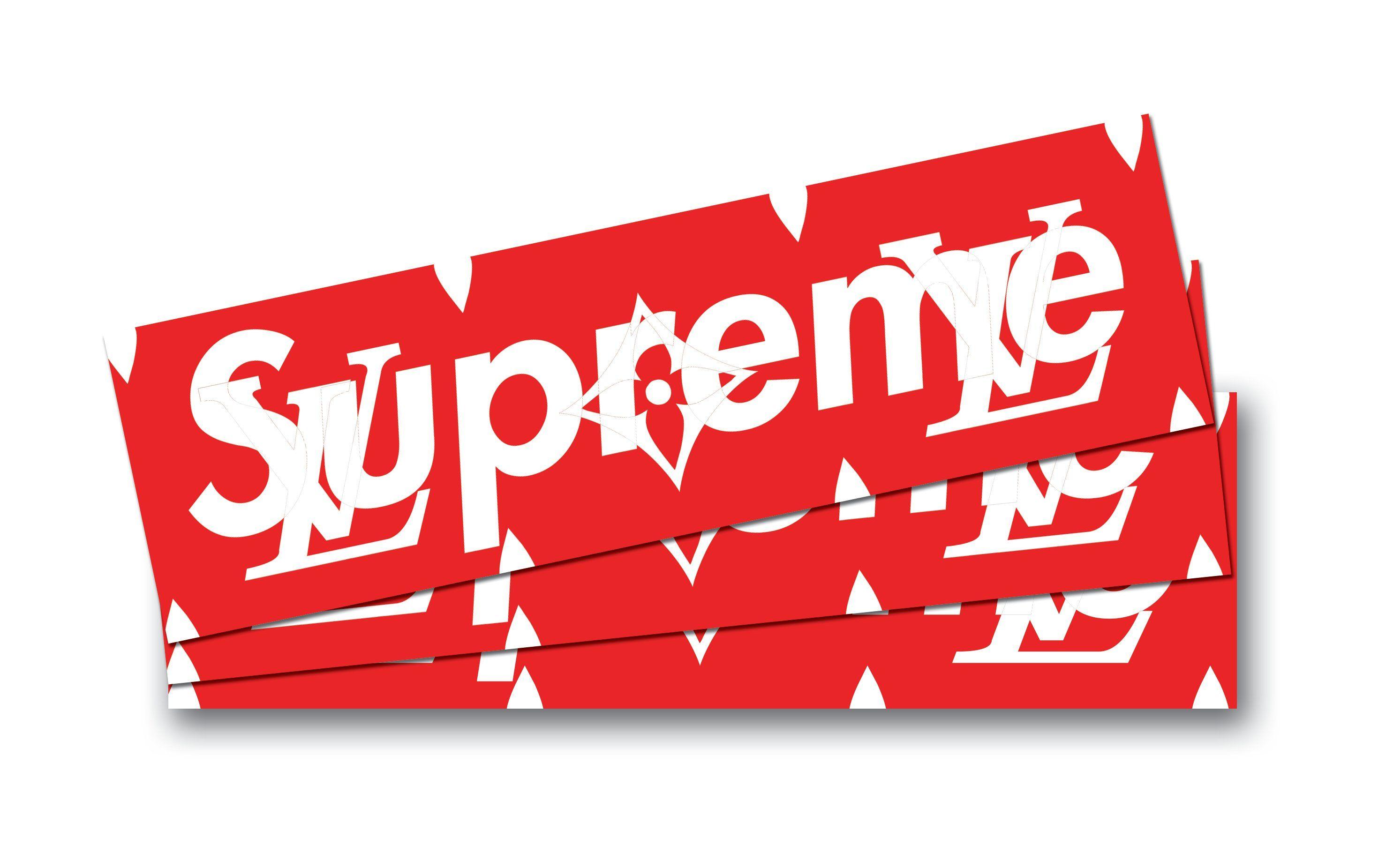 Supreme X Louis Vuitton Logo - Supreme x Louis Vuitton Sticker pre order/restock • TheSoleCity ...