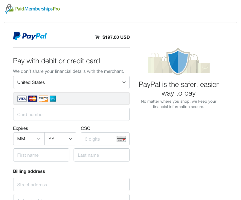 PayPal Check Out Logo - Customizing your PayPal Checkout Page Design | Paid Memberships Pro