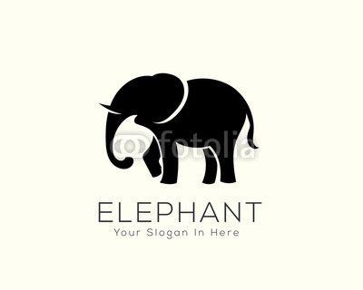 Black Elephant Logo - Stand black elephant logo design inspiration. Buy Photo. AP