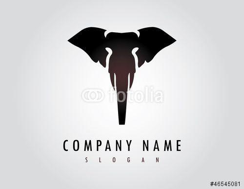 Black Elephant Logo - Vector: elephant logo … | elephants | Eleph…