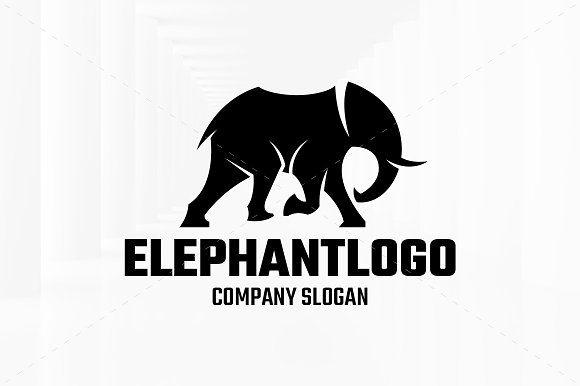 Black Elephant Logo - Elephant Logo Template Logo Templates Creative Market