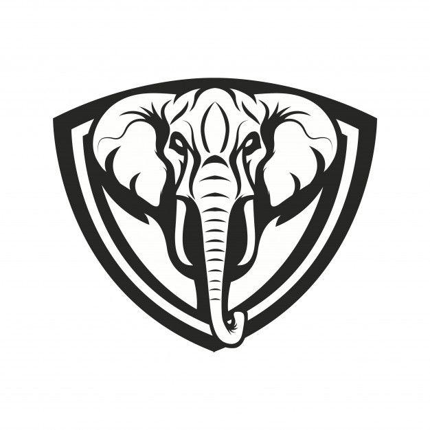 Black Elephant Logo - Elephant logo mascot sport illustration Vector | Premium Download