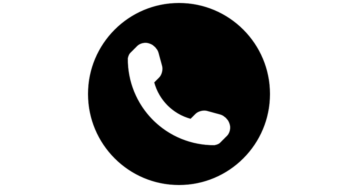 Telephone Logo - Phone symbol of an auricular inside a circle - Free interface icons