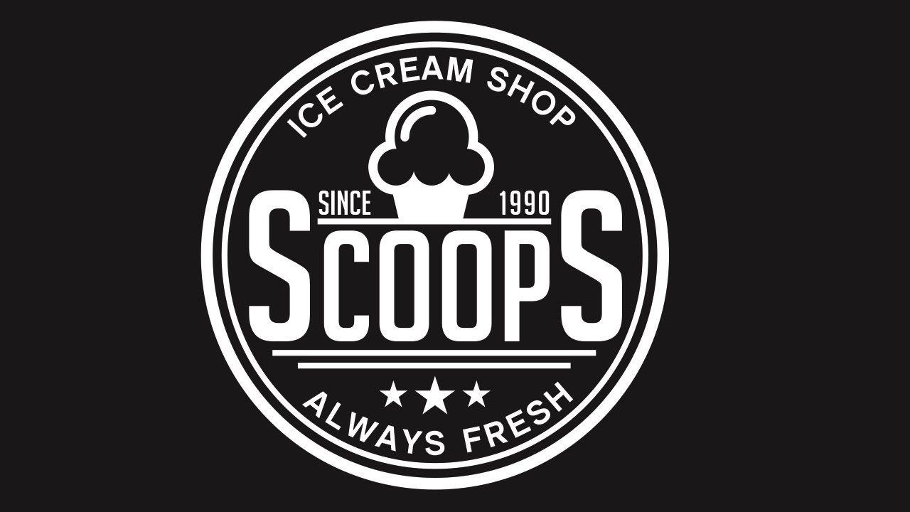 Ice Cream Shop Logo - Creating a Logo Design Scoop Ice Cream Shop Label