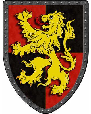 Red Black and Gold Logo - Can't Miss Bargains on Rampant Lion Replica Medieval Shield - Gold ...