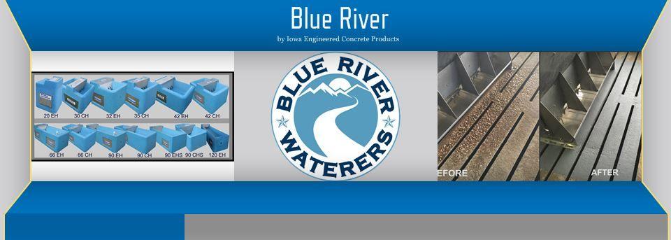 River Flower Logo - Blue River - Flower Pots & Mailboxes