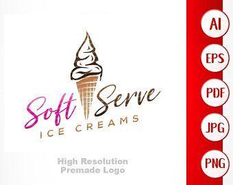 Ice Cream Shop Logo - Ice cream logo | Etsy