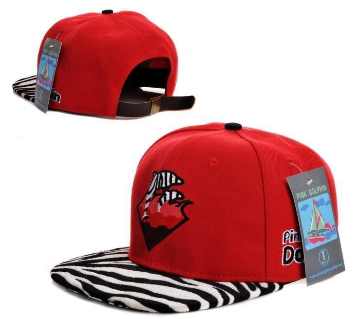 Red Pink Dolphin Logo - Huge Selection Pink Dolphin Olympic Waves Zebra Print Brim Snapback
