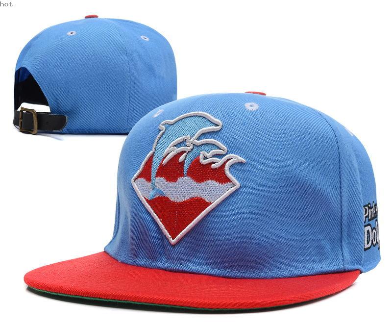 Red Pink Dolphin Logo - Wholesale PINK DOLPHIN Classic Logo Reduced Blue Red Snapback Cap ...