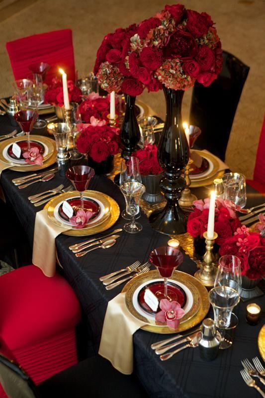 Red Black and Gold Logo - Ways to Add Big City Glam to Your Wedding Reception. Wedding