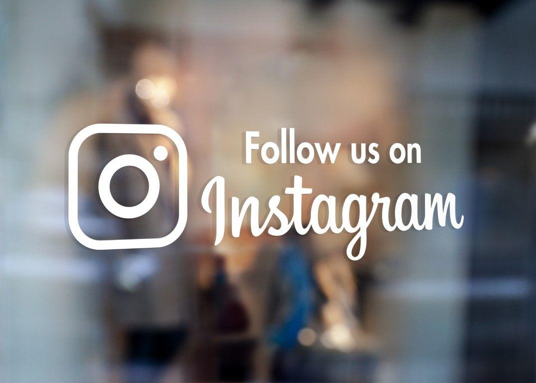 Urban Instagram Logo - Follow Us On Instagram Sticker - Follow Us On Window Decal | Urban ...