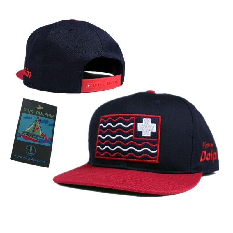 Red Pink Dolphin Logo - Pink Dolphin“Olympic Flag”Snapback Cap In Blk/Red [pink dolphin - 24 ...