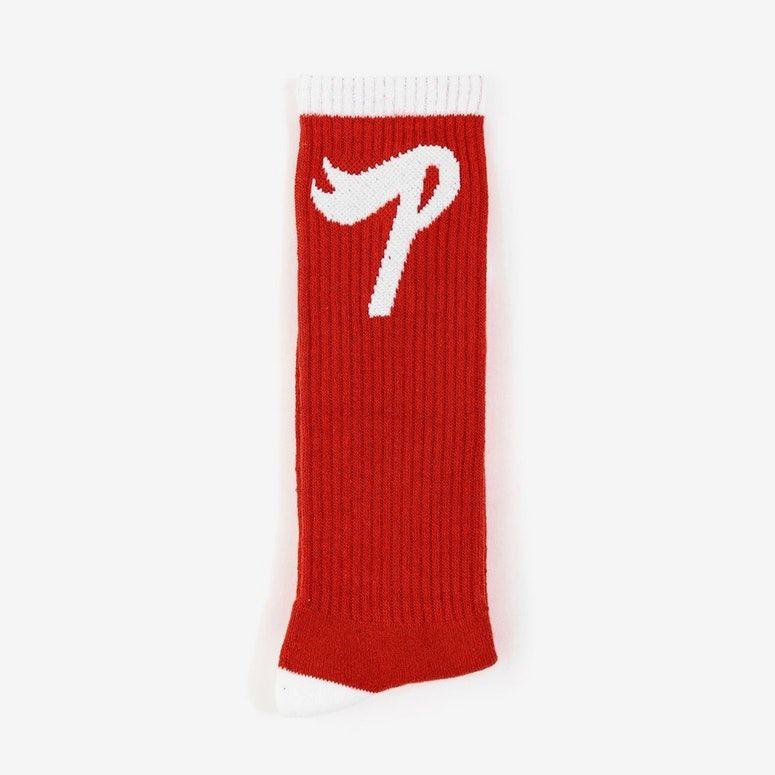 Red Pink Dolphin Logo - Pink Dolphin P Logo Socks Fall 2013 Red – Culture Kings