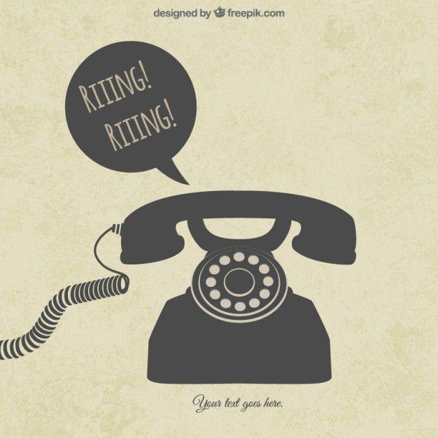 Vintage Phone Logo - Retro telephone Vector | Free Download