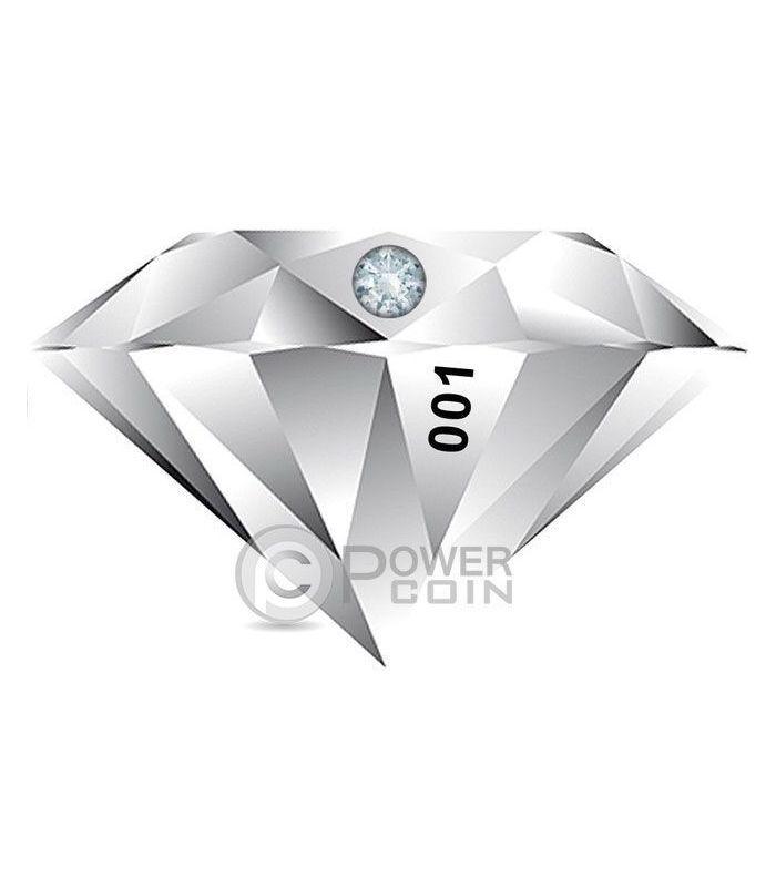 Silver with Diamond Shape Logo - DIAMOND 3D Shape Silver Coin 2$ Niue 2016 - Power Coin