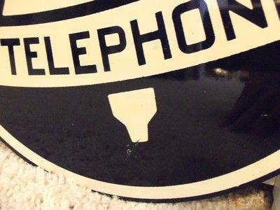 Vintage Phone Logo - VINTAGE 2 SIDED PUBLIC TELEPHONE BOOTH FLANGE SIGN METAL BELL PHONE ...