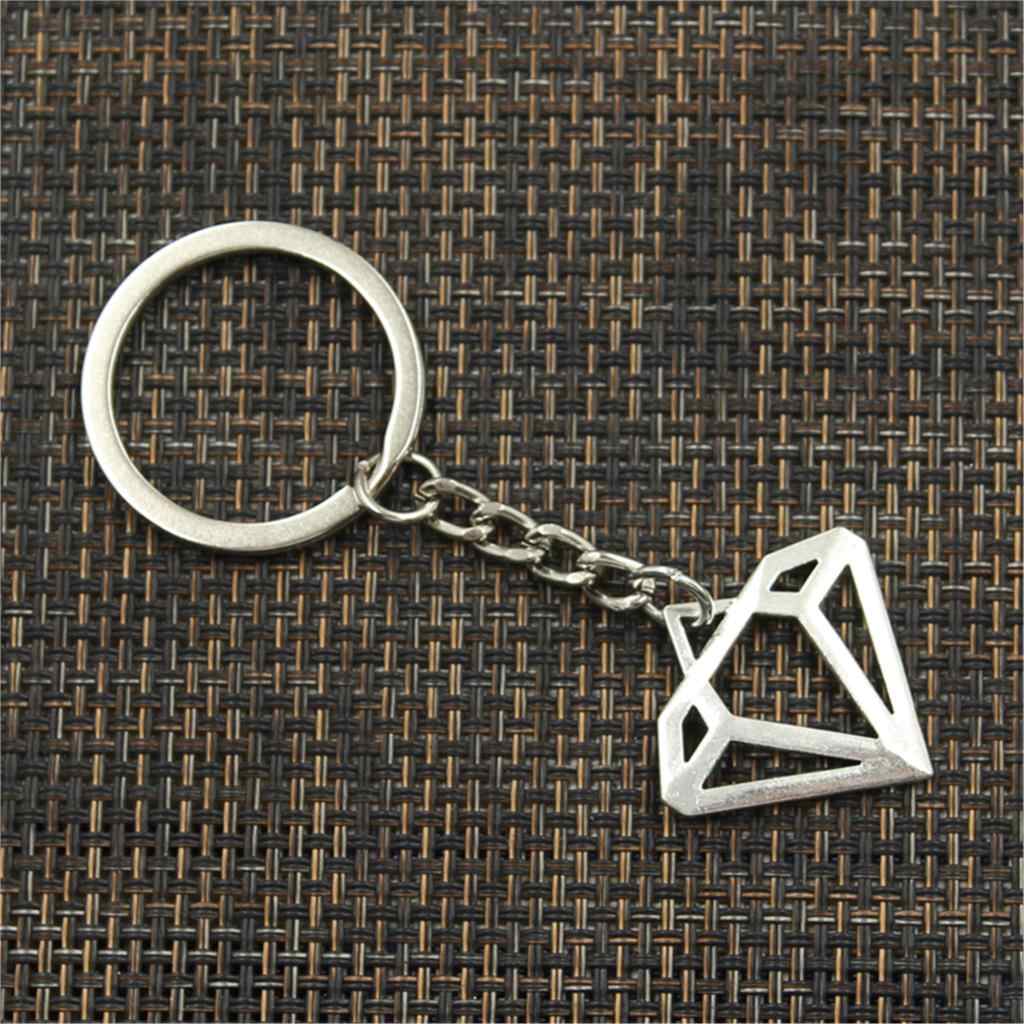 Silver with Diamond Shape Logo - Detail Feedback Questions about New Keychain 28*30mm superman