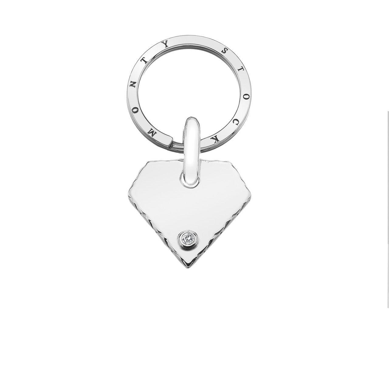 Silver Diamond Shape Logo - Small / Medium Diamond-shape Sterling Silver and real Diamond Dog ...