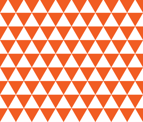 Orange White Triangle Logo - Orange Triangles giftwrap - annaleeblysse - Spoonflower