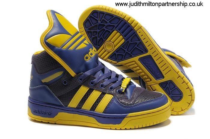 Blue and Yellow Shoe Logo - Adidas, Nike Shoes Shop Adidas Originals Jeremy Scott Metro Attitude