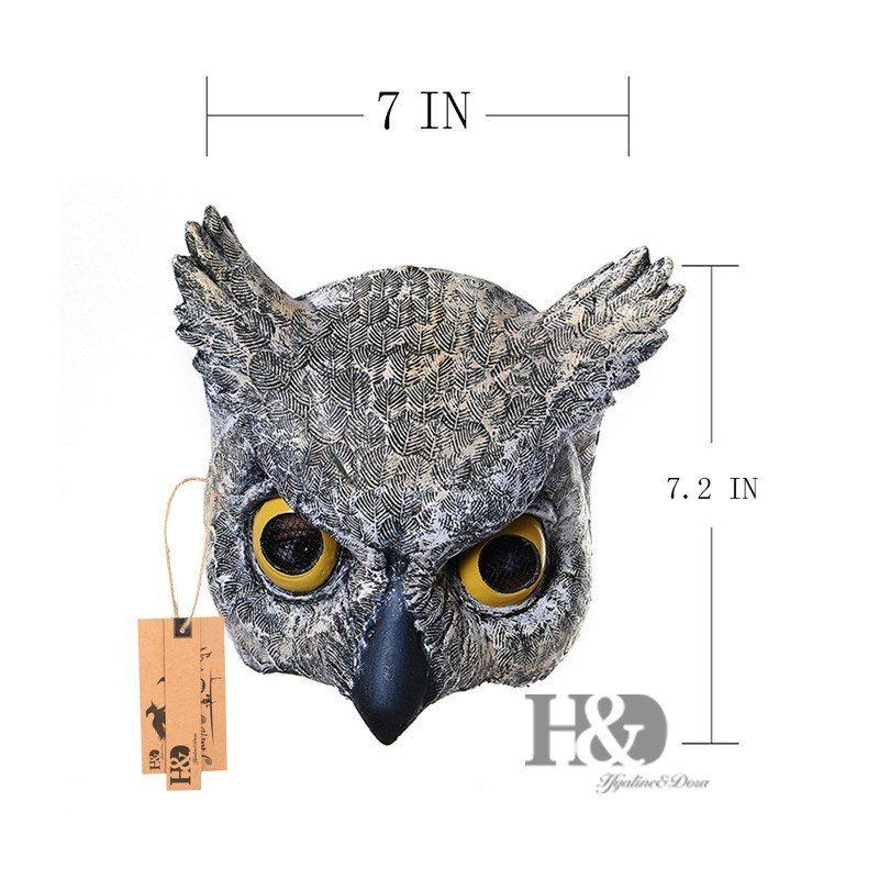 Half Owl Face Logo - H&D 7inch Half Face Owl Masks For Adults,Halloween Masquerade ...