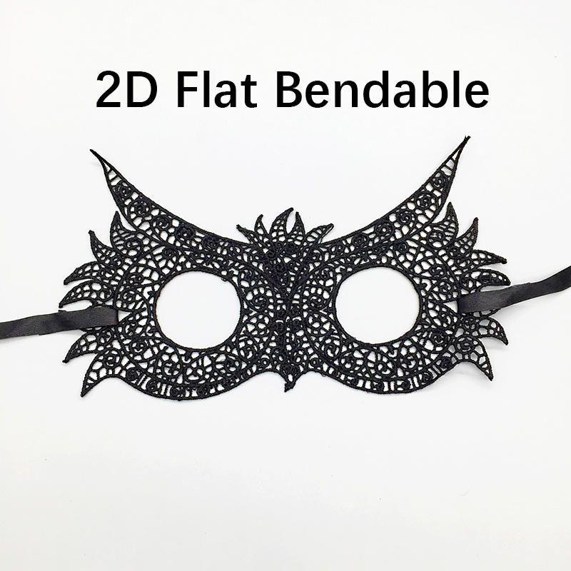Half Owl Face Logo - Owl Face Ladies Lace Masquerade Mask for Carnival Halloween
