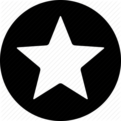 Red Circle Entertainment Logo - Bookmark, circle, entertainment, fame, favorite, pentagram, star icon