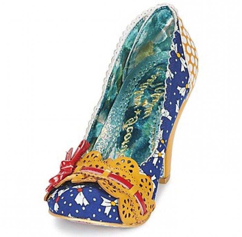 Blue and Yellow Shoe Logo - In Stock Synthetic Textile Irregular Choice MAKE MY DAY Blue Yellow ...