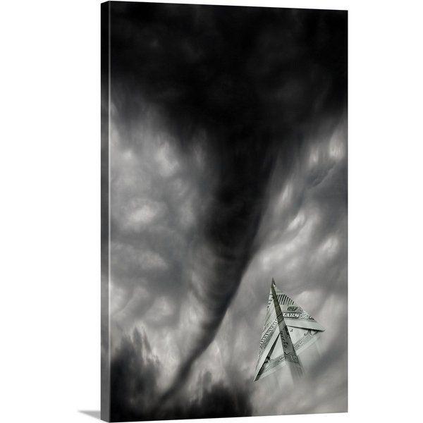 Multi Colored Tornado Logo - Shop Premium Thick-Wrap Canvas entitled Five dollar bill paper plane ...