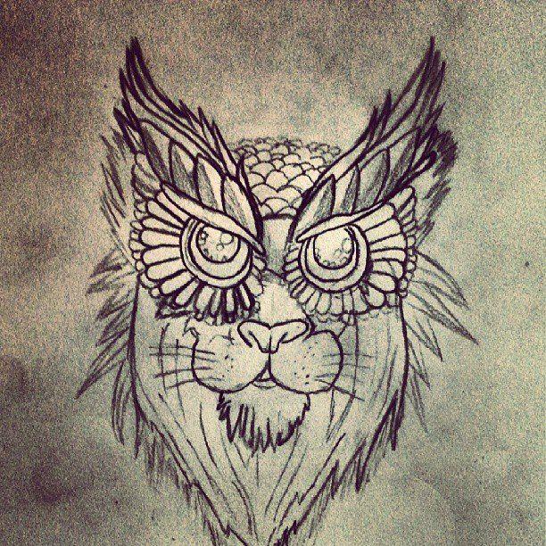 Half Owl Face Logo - Niels van Tilburg - half tiger half owl
