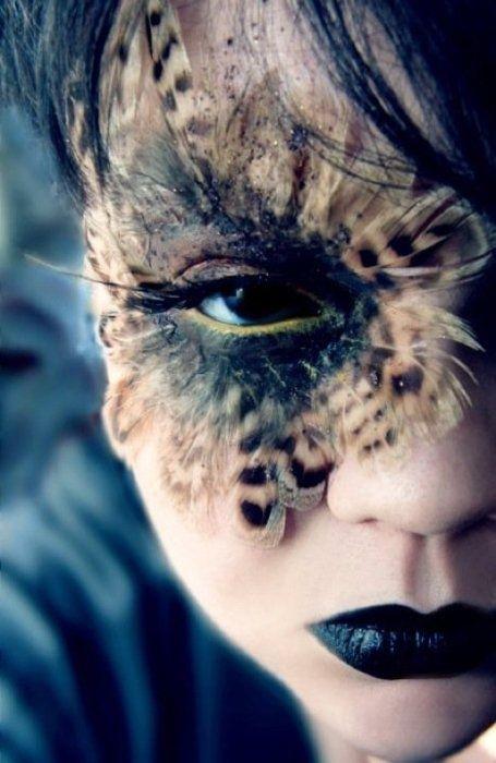 Half Owl Face Logo - Half woman ... half owl! Extreme Makeup! Visit www.AstuteArtistr ...