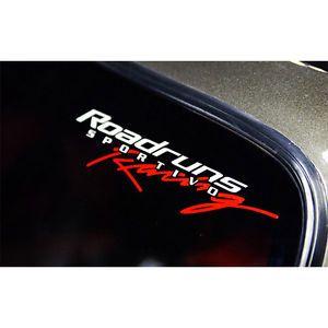 What Automobile Has a Red and White Logo - Roadruns Logo Sticker V TYPE White & Red For All Universal Vehicles