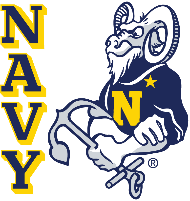 Navy Goat Logo - Navy Midshipmen Secondary Logo (1972) - Goat with an anchor near ...