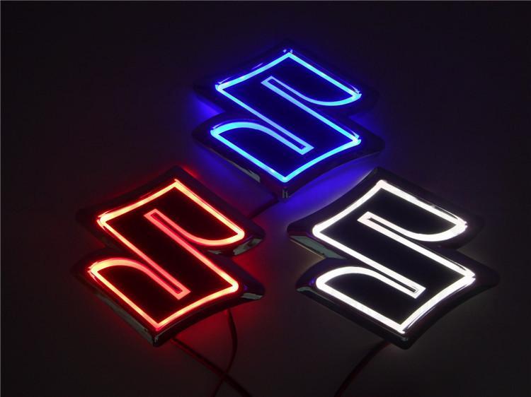 What Automobile Has a Red and White Logo - 2019 New 5D Auto Standard Badge Lamp Special Modified Car Logo LED ...