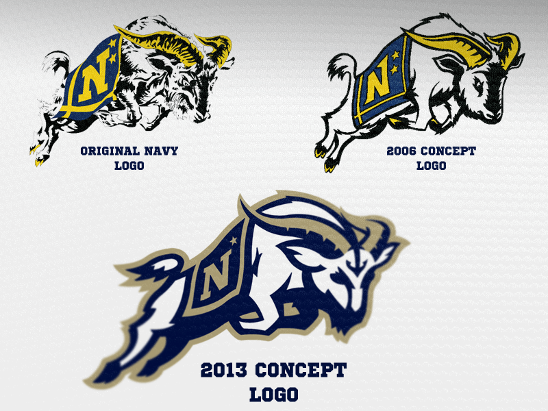 Navy Goat Logo - Navy Midshipmen Then and Now by Mark Crosby | Dribbble | Dribbble