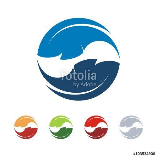 Feather Circle Logo - Feather Logo, Flat Color Feather Circle Design Vector Logo Template ...