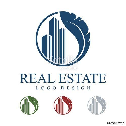 Feather Circle Logo - Real Estate Logo, Feather Logo, Circle Design Vector Logo Template ...