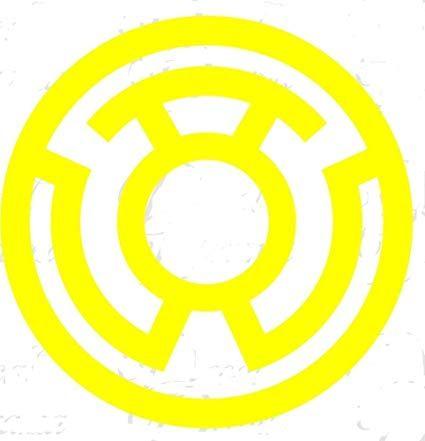 Yellow Lantern Logo - DC Comics YELLOW LANTERN CORP 4.5 Logo Decal Sticker