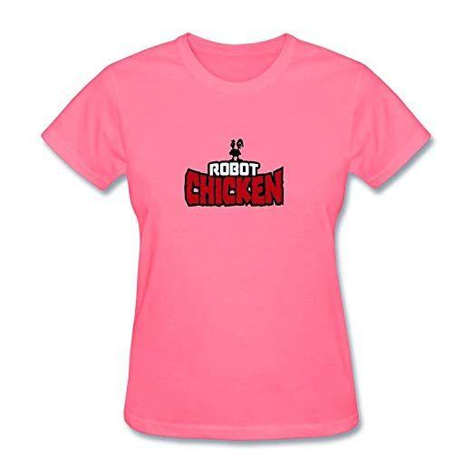 Robot Chicken Logo - JXK Women's Robot Chicken Logo T Shirt: Clothing