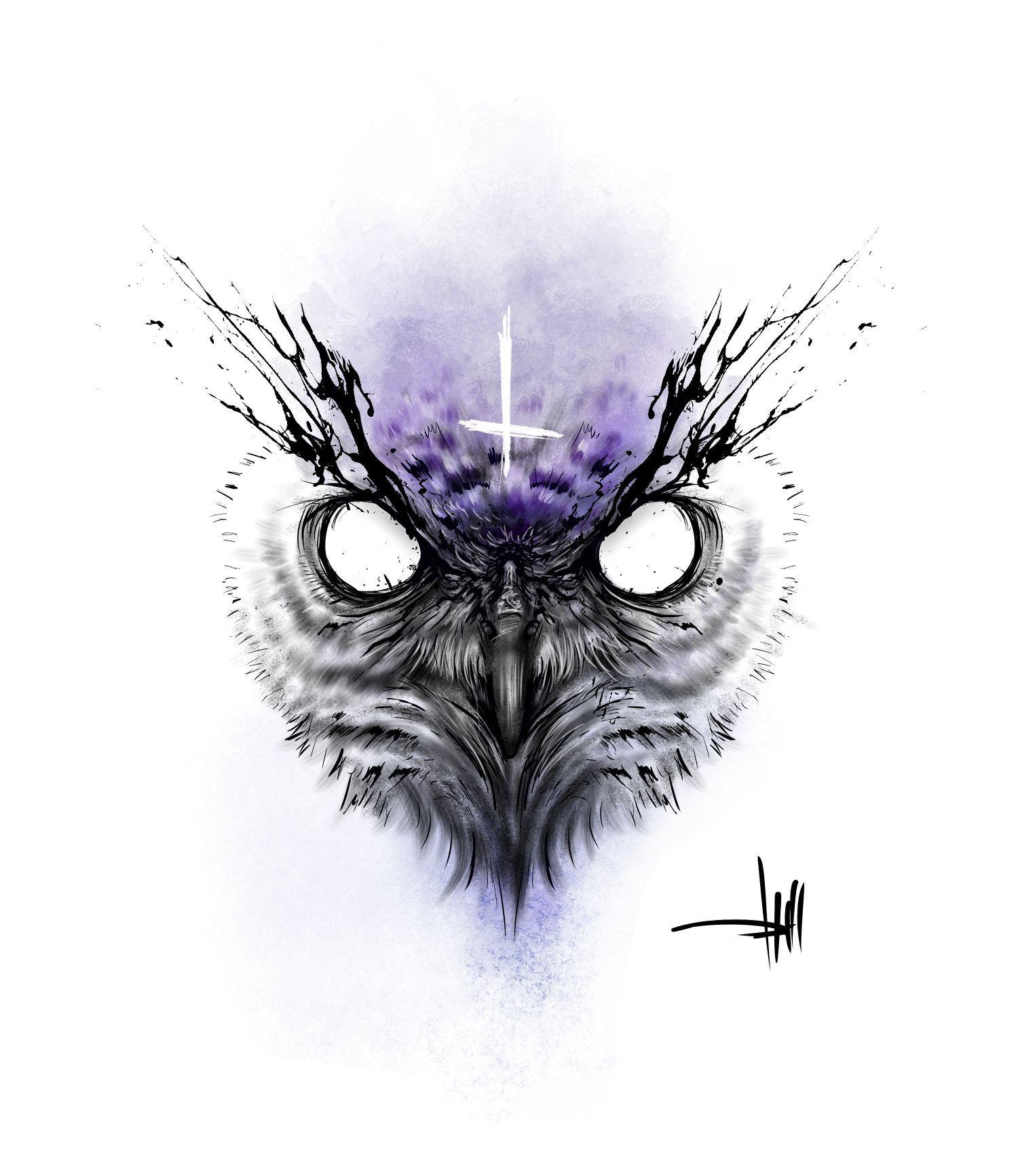 Evil Owl Logo - Evil Owl - Design for a tattoo | brapp | Tattoos, Tatoo designs, Owl