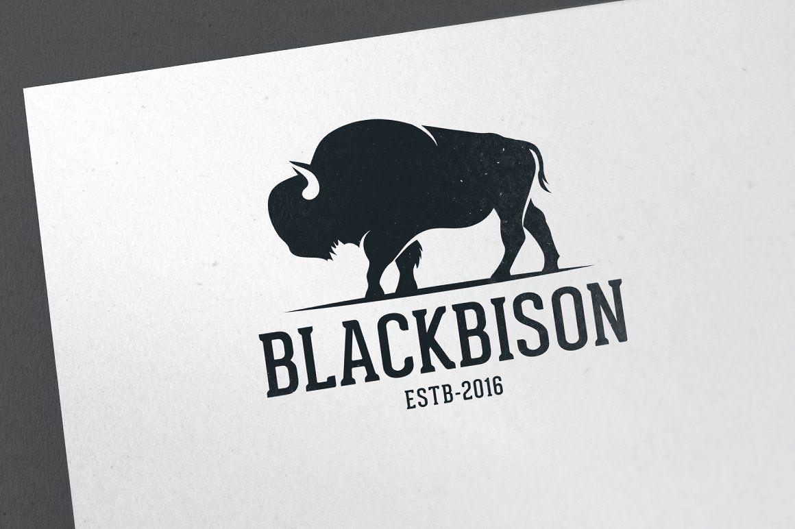 Bison Logo - Black Bison ~ Logo Templates ~ Creative Market