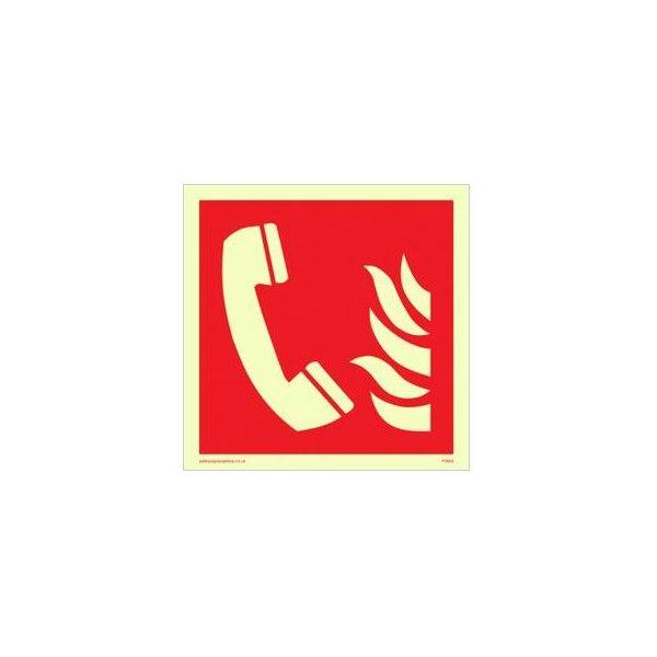 Telephone Logo - Luminous Rigid PVC Fire Telephone Logo Sign Wide x 150mm High