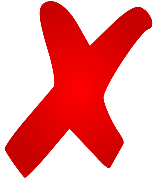 Red X with Line Logo - File:X mark.svg
