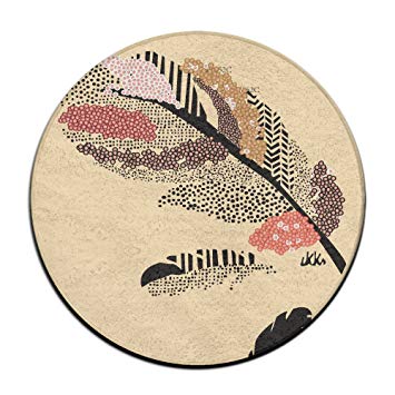 Feather Circle Logo - Aikee Feather Circle Shaggy Round Shape Carpet For Bedroom Living ...