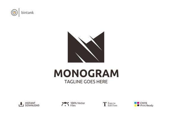 T Over M Logo - Letter M Logo - Monogram ~ Logo Templates ~ Creative Market