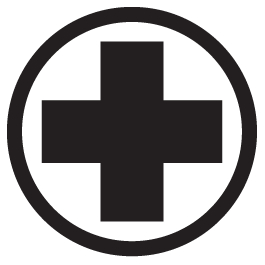 Black Medical Cross Logo - Medical Red Cross sign decal. Dezign With a Z