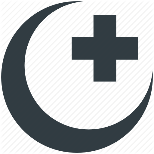 Black Medical Cross Logo - Hospital logo, hospital sign, hospital symbol, medical cross, moon icon