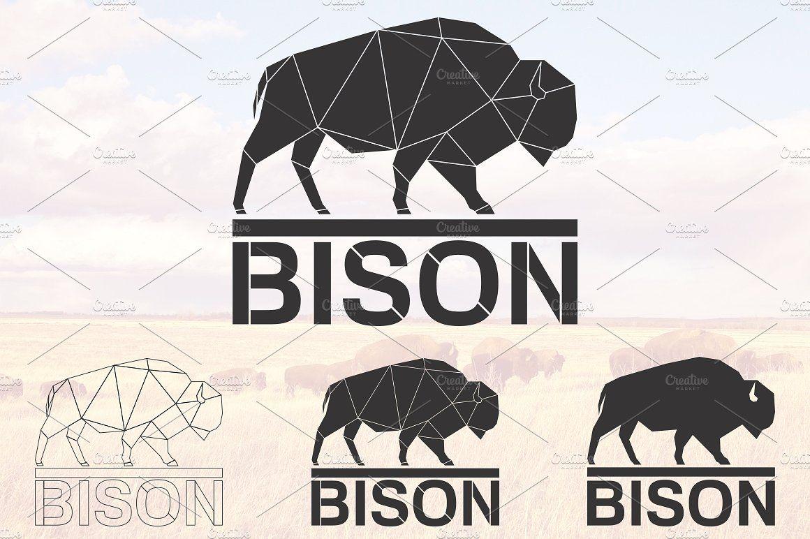 Bison Logo - Bison logo set ~ Graphic Objects ~ Creative Market