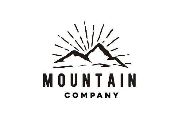 Hand Drawn Mountain Logo - Hand Drawn Hipster Mountain Logo ~ Logo Templates ~ Creative Market