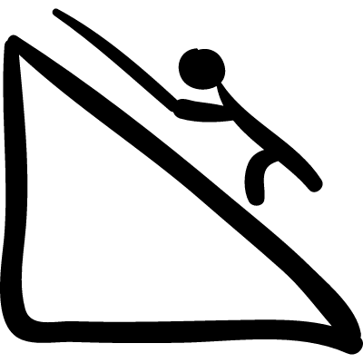 Hand Drawn Mountain Logo - Climber climbing a mountain hand drawn sportive scene ⋆ Free